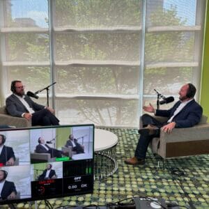 Podcast interview at a conference