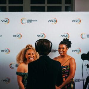 Backstage interview at the award show