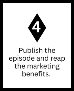 4 - Publish the episode and reap the marketing benefits.